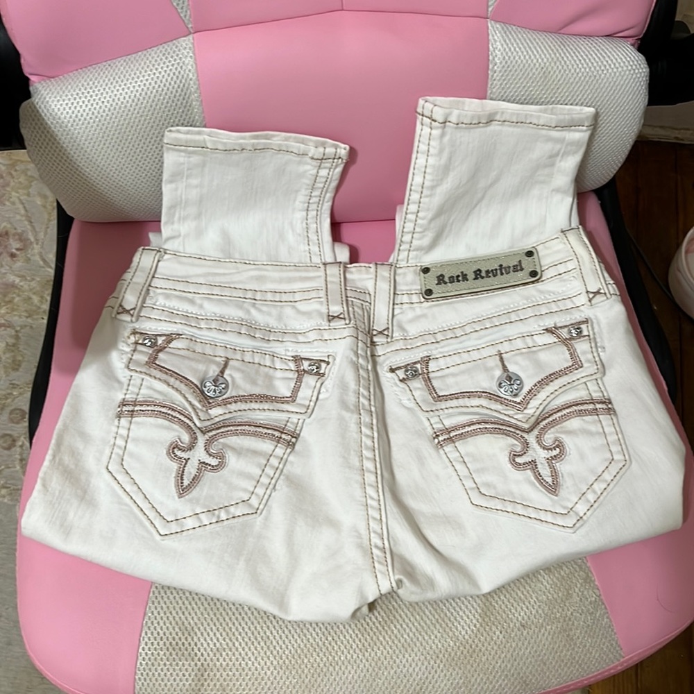 Rock Revival Easy Skinny Jeans, 28, one small stain
